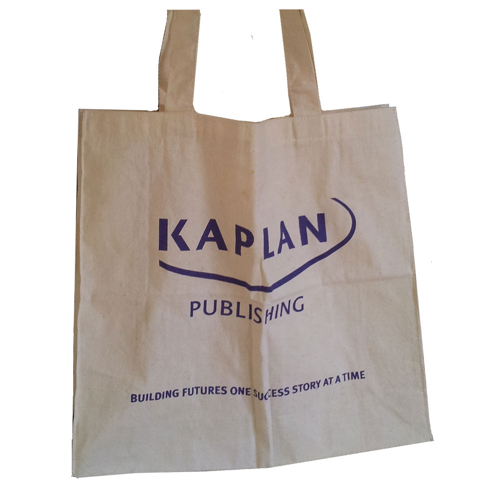 Kaplan raw nature cotton bag with logo printing