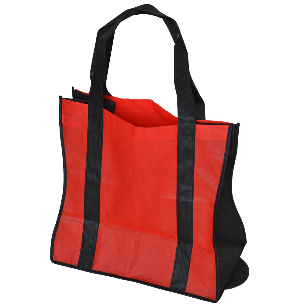 Non Woven Fabric Foldable Shopping Bag with Long Enhanced Handle