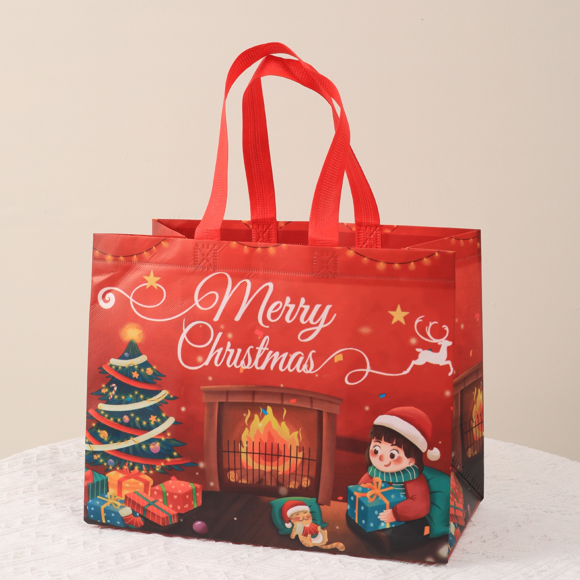 Christmas Gift/Shopping Bags Non woven PP Lamination Customize